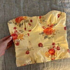 Daniel Bernstein flower corset yellow sexy